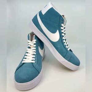 Nike SB Zoom Blazer Mid Skate Shoes Cerulean White Sneaker Mens 11.5